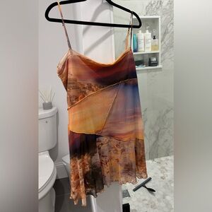 Urban Outfitters Moxie Mesh Mini Dress